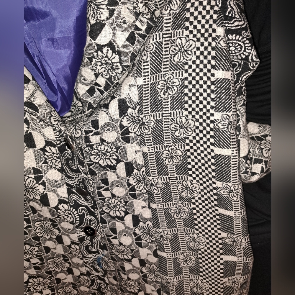 Joe Brown Dramatically Patterned Overcoat - image 2